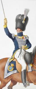 Photo 2 : Aquarelle originale par Auguste de MOLTZHEIM, 1818 Garde Royale, Chef de bataillon, 3ème Régiment d'Infanterie.