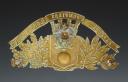 Photo 2 : PLAQUE DE CASQUE DE SAPEURS-POMPIERS DE  LA VILLE DE LONS LE SAUNIER, type 1933, Troisième République. 25375-10