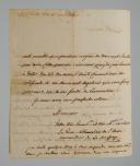 Photo 3 : Order of Malta. AGGREGATION OF KNIGHT LE BACLE D'ARGENTEUIL TO THE GRAND PRIORY OF THE RUSSIAN CATHOLIC AS KNIGHT OF JUSTICE, letter signed by the Vice-Chancellor of the Order, Commander de la Houssaye, St. Petersburg, August 30, 1799. 18913-39