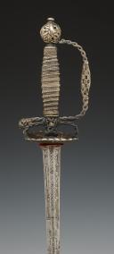 Photo 9 : COURT SWORD IN SILVER, End of the Old Monarchy, reign of Louis XV, circa 1760-1770. 28804.