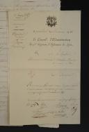 70th Line Infantry Regiment. GENERAL CHART OF REPLACEMENTS TO BE MADE AS OF SEPTEMBER 4, 1810, certified and signed by Colonel Lavigne. 18909-24