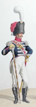 Photo 2 : 1820. Légions Départentales. Tambour-Major (48e Légion - de la Manche), Adjudant Sous-Officier (86e Légion - de l'Yonne).