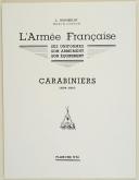 Photo 2 : L'ARMÉE FRANÇAISE Planche N° 44 : "CARABINIERS - 1804-1810" par Lucien ROUSSELOT et sa fiche explicative.