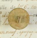 Photo 2 : BOUTON DES ESCADRONS DE CHEVAU-LÉGERS, MODÈLE DU 25 MARS 1776, MODÈLE ANCIENNE MONARCHIE 1776-1779.