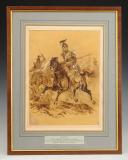 Photo 2 : LALAISSE HIPPOLYTE - LANCIER DE LA LIGNE SECOND EMPIRE : Gouache originale, Second Empire. 33569