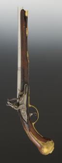 Photo 2 : PISTOLET D'ARÇON D'OFFICIER - Italie. Première moitié du 18° siècle. 34605