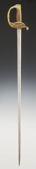 Photo 3 : FANTASY INFANTRY OFFICER SWORD IN THE SPIRIT OF THE CHASSEURS DE VINCENNES MODEL, July Monarchy. 32234