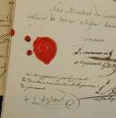 Photo 3 : Division du Piémont. Dragons. LOT DE DEUX DOCUMENTS : CERTIFICAT DE BLESSURES DÉLIVRÉ À THOMAS DUSSELIER, 1er Régiment de Dragons ; ÉTAT DE SERVICES, CAMPAGNES ET BLESSURES DÉLIVRÉ À JEAN PAUQUET, 6ème Régiment de Dragons. 18910-75