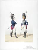 1818. Garde Royale. Infanterie (4e Régiment), Capitaine de Voltigeurs, Lieutenant des grenadiers.