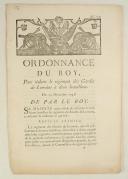 ORDONNANCE DU ROY, pour réduire le régiment des Gardes de Lorraine à deux bataillons. Du 24 décembre 1748. 6 pages