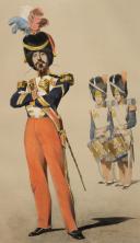 ARMAND-DUMARESQ - Uniforms of the Imperial Guard in 1857: Regiment of Grenadiers of the Guard: drum major. 27996-6