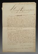 PIÈCE AUTOGRAPHE SIGNÉE DUPERRÉ, Général Préfet maritime, donnant des instructions à l'Enseigne de Vaisseau DAVID, commandant La Mouche, Toulon 3 juin 1815. 18906-35