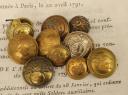 LOT OF TWELVE INFANTRY, ENGINEERING, NAVY BUTTONS, Second Empire. 20737-3