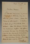 Campaign in Germany. SOLDIER'S LETTER SIGNED "CAMILLE" TO HIS MOTHER MADAME DE TOURGEL (FOURGEL?) residing in Paris, Torgau on September 10, 1813. 18856-3