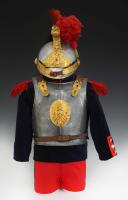 CHILDREN'S ARMOR SET: CUIRASSIER OFFICER'S HELMET AND CUIRASS 1872, Third Republic. 27845