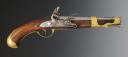PISTOLET D'ARÇON, modèle de 1763-1766, deuxième type, 1775. Ancienne Monarchie règne de Louis XVI. 34633