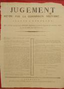 Photo 2 : POSTER ANNOUNCING THE DEATH SENTENCE OF A SHIP CAPTAIN, First Pluviôse Year 2 (January 20, 1794). 26231