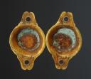 Photo 2 : PAIR OF BOSSETTES FOR OFFICER'S BITS OF THE LANCERS OF THE IMPERIAL GUARD, Second Empire. 26951