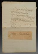 Photo 2 : AUTOGRAPH SIGNED DOCUMENT BY DUPERRÉ, General Maritime Prefect, giving instructions to Ensign Vaisseau DAVID, commanding La Mouche, Toulon 3 June 1815. 18906-35.