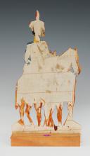 Photo 2 : TRAIN DES ÉQUIPAGES DE LA LIGNE PREMIER EMPIRE : SOLDATS DE STRASBOURG FIGURINE DE CARTE EN CARTON gouaché par la famille WURTZ, deuxième tiers du XIXème siècle, vers 1815-1848. 31156-43