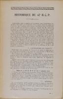 Photo 3 : CHAPELOT - " Historique du 42ème Bataillon de chasseurs à pied " - Campagne 1914 -1918