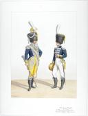 1818. Garde Royale. Infanterie (6e Régiment), Tambour-Major, Musicien.