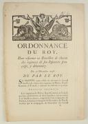 Photo 1 : ORDONNANCE DU ROY, pour réformer un Bataillon de chacun des régimens de son Infanterie françoise, y dénommez. Du 27 décembre 1748. 6 pages