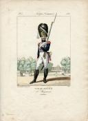 GENTY : TROUPES FRANÇAISES, PLANCHE 1, GARDE ROYALE - 1er RÉGIMENT DE GRENADIERS, 1816.