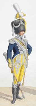 Photo 2 : 1818. Garde Royale. Infanterie (6e Régiment), Tambour-Major, Musicien.