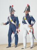 Photo 2 : 1824. Gendarmerie Royale de Paris. Gendarme à Cheval, Maréchal des Logis à Pied.