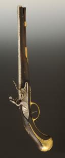 Photo 2 : PISTOLET D'ARÇON PRÉ-RÈGLEMENTAIRE, Premier tiers du 18° siècle, règne de Louis XIV. 34634