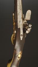 Photo 4 : PISTOLET D'ARÇON PRÉ-RÈGLEMENTAIRE, Premier tiers du 18° siècle, règne de Louis XIV. 34634