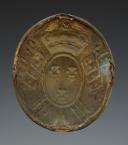 Photo 2 : PLATE FOR CARTRIDGE BOX OF CAVALRY TROOPS, REGULATION OF 1767, Ancient Monarchy. 28855