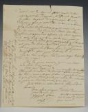 Photo 2 : Waterloo and return of King Louis XVIII. AUTOGRAPH LETTER SIGNED BY JEAN JACQUES PAIN, sergeant in the 1st company of the 1st Battalion of the National Guard in Bayeux, to his brother Joseph residing in Caen, July 8, 1815. 18856-5