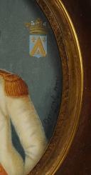 Photo 3 : Henry OSMONT : CAPITAINE EN SECOND DE COLONEL GÉNÉRAL, règlement de 1786, Ancienne Monarchie, règne de Louis XVI, vers 1786-1789 : portrait miniature daté 1780. 26641