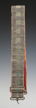 Photo 4 : BANDEROLE DE GIBERNE DES GARDES DU CORPS DE LA MAISON MILITAIRE DU ROI, COMPAGNIE DE NOAILLES, modèle 1820, Restauration. 29815