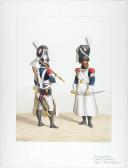 1818. Garde Royale. Infanterie. (1er Régiment), Sapeur, Caporal-Sapeur.