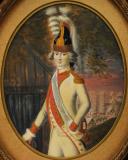 M.R LENOIR : CAPITAINE EN SECOND DE COLONEL GÉNÉRAL, règlement de 1786, Ancienne Monarchie, règne de Louis XVI, vers 1786-1789 : portrait miniature. 26642