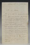 Saxony Campaign. AUTOGRAPH LETTER FROM SOLDIER RAMÉ TO HIS PARENTS, who reside in Rennes, July 6, 1813. 18856-6