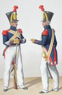 Photo 2 : 1830. Gendarmes Sédentaires. Maréchal des Logis, Gendarme.