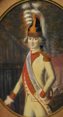 Photo 4 : M.R LENOIR : CAPITAINE EN SECOND DE COLONEL GÉNÉRAL, règlement de 1786, Ancienne Monarchie, règne de Louis XVI, vers 1786-1789 : portrait miniature. 26642