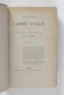 Photo 1 : FABRY. (M. G.). Histoire de l'armée d'Italie. 1796-1797.  