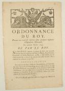 ORDONNANCE DU ROY, portant une nouvelle réforme dans quelques régimens d'Infanterie Allemande. Du premier février 1749. 4 pages