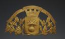 HELMET PLATE OF FIREFIGHTERS OF DEPARTMENT OF CHER, type 1933, Third Republic. 25375-15