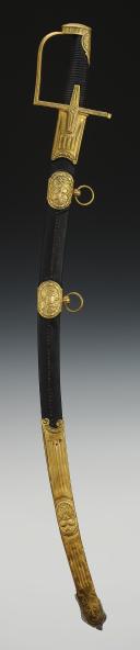 Photo 2 : HUSSARD OFFICER'S SABER, German-style guard, First Empire. 26545