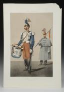 Photo 2 : ARMAND-DUMARESQ - Uniforms of the Imperial Guard in 1857: Lancers Regiment, trumpet and soldier in coat. 27996-9