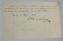 Photo 2 : British Consulate General in France. CERTIFICATE FOR THE VICOMTE DE LA BOURDONNAYE, October 22, 1824. 18913-41.