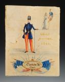 Photo 2 : ILLUSTRATED LETTER FROM CORPORAL J. CORDEDU (?) IN UNIFORM, 25th Line Regiment, in Lille, 2nd January 1849, TO HIS PARENTS. 18880-18