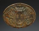 Photo 2 : PLATE FOR AN OFFICER'S CARTRIDGE BOX OF THE NATIONAL GUARD, model 1789, Constitutional Monarchy. 28851.