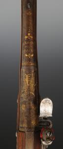 Photo 6 : PAIRE DE PISTOLETS D'OFFICIER SIGNÉS LAROCHE À PARIS, Ancienne Monarchie. 30098